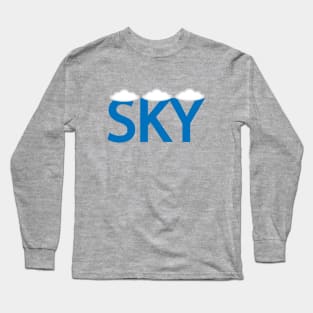 Sky Artistic Typography Design Long Sleeve T-Shirt